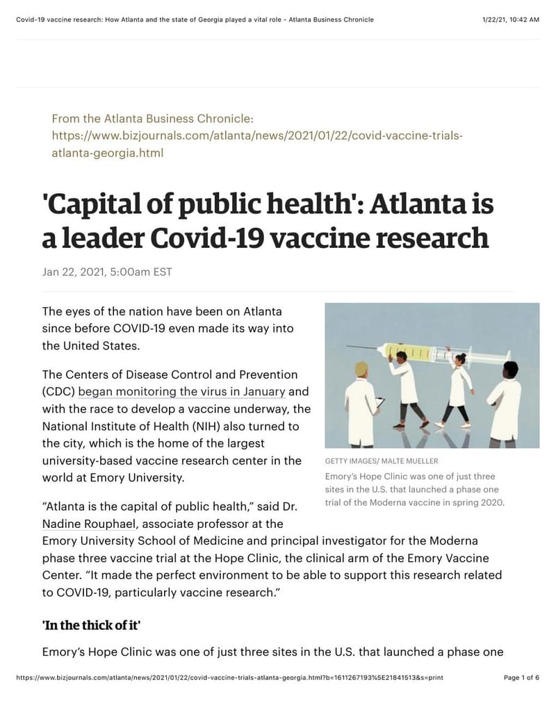 Cover of Featured in Atlanta Business Chronicle